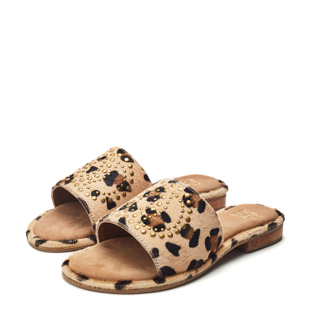 Ferula Leopard Print Pony Sandals