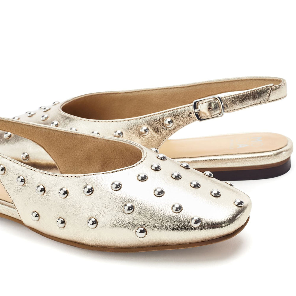 Fiarra Gold Leather Shoes