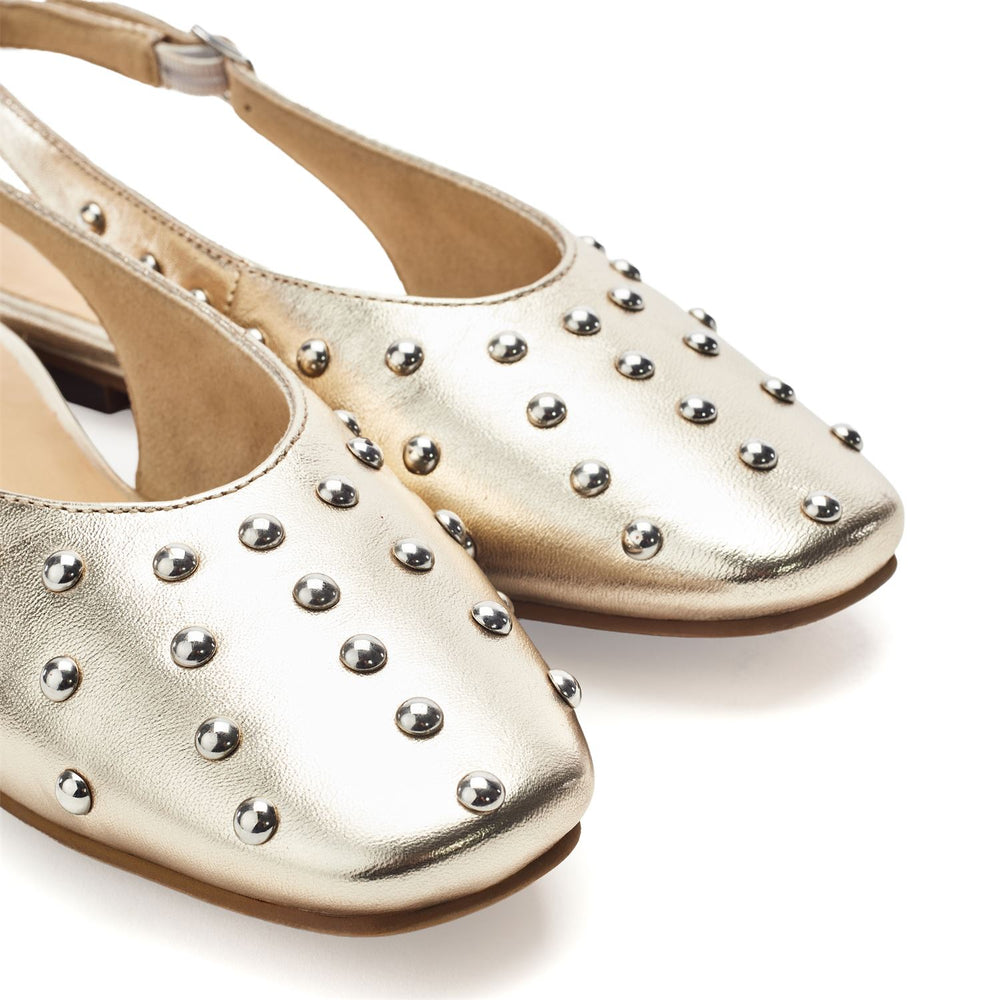 Fiarra Gold Leather Shoes