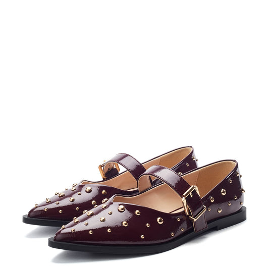Fijia Burgundy Patent Shoes