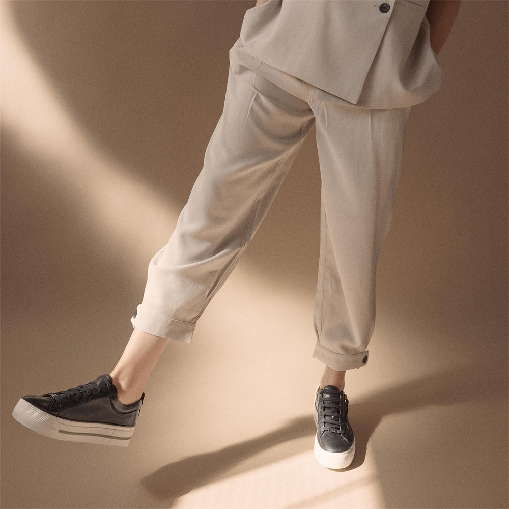 Filician Black Leather Trainers