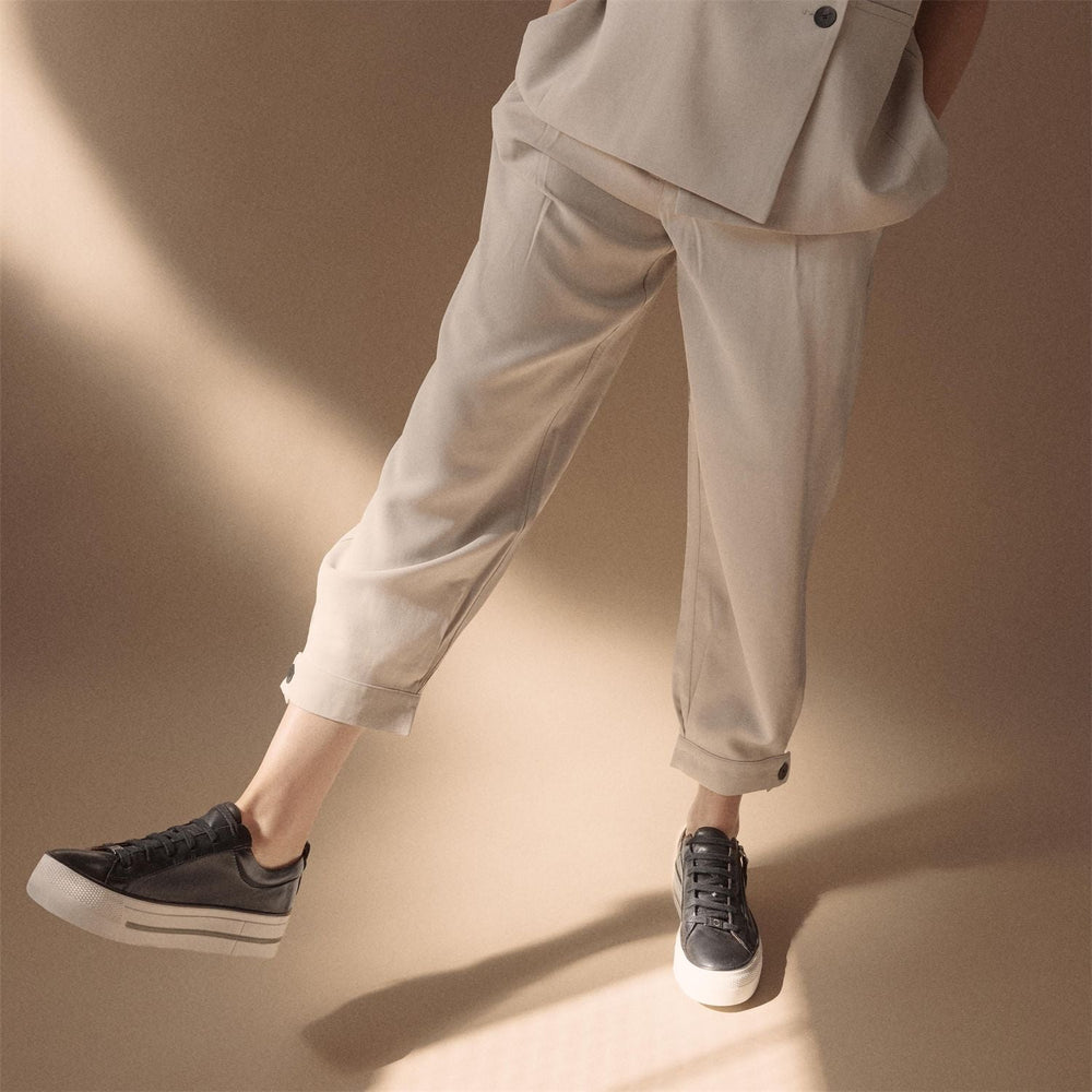 Filician Black Leather Trainers