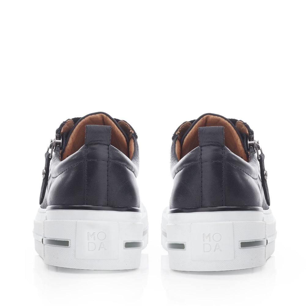 Filician Black Leather Trainers