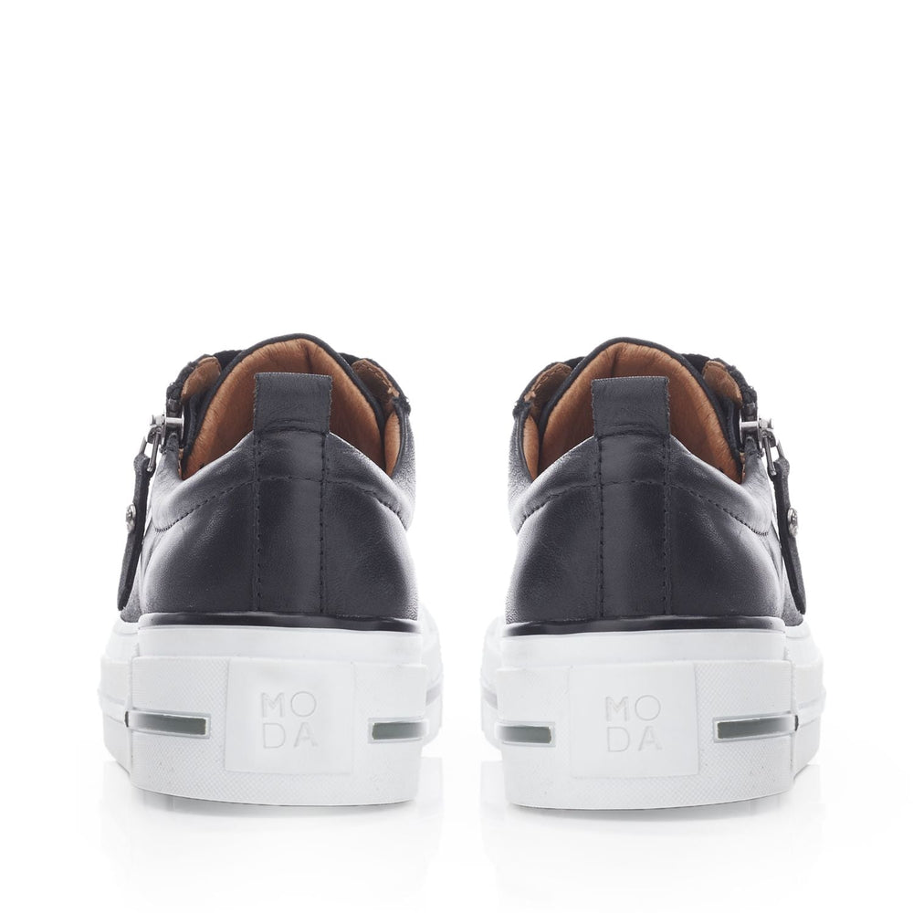Filician Black Leather Trainers