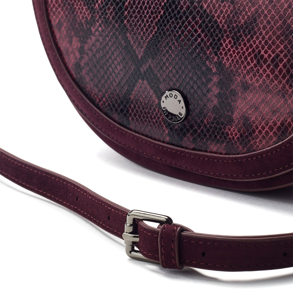 Fillipa Bag Burgundy Snake Print 