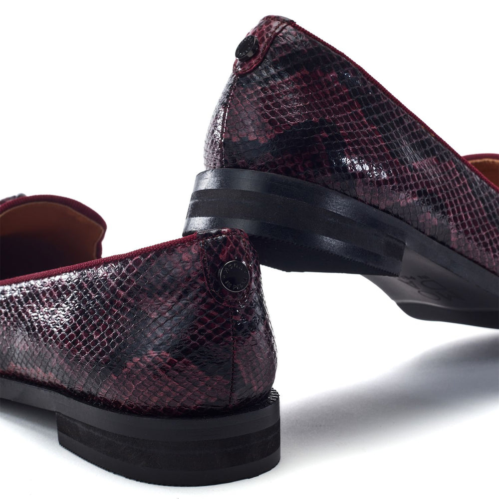 Fillipa Burgundy Snake Print Shoes