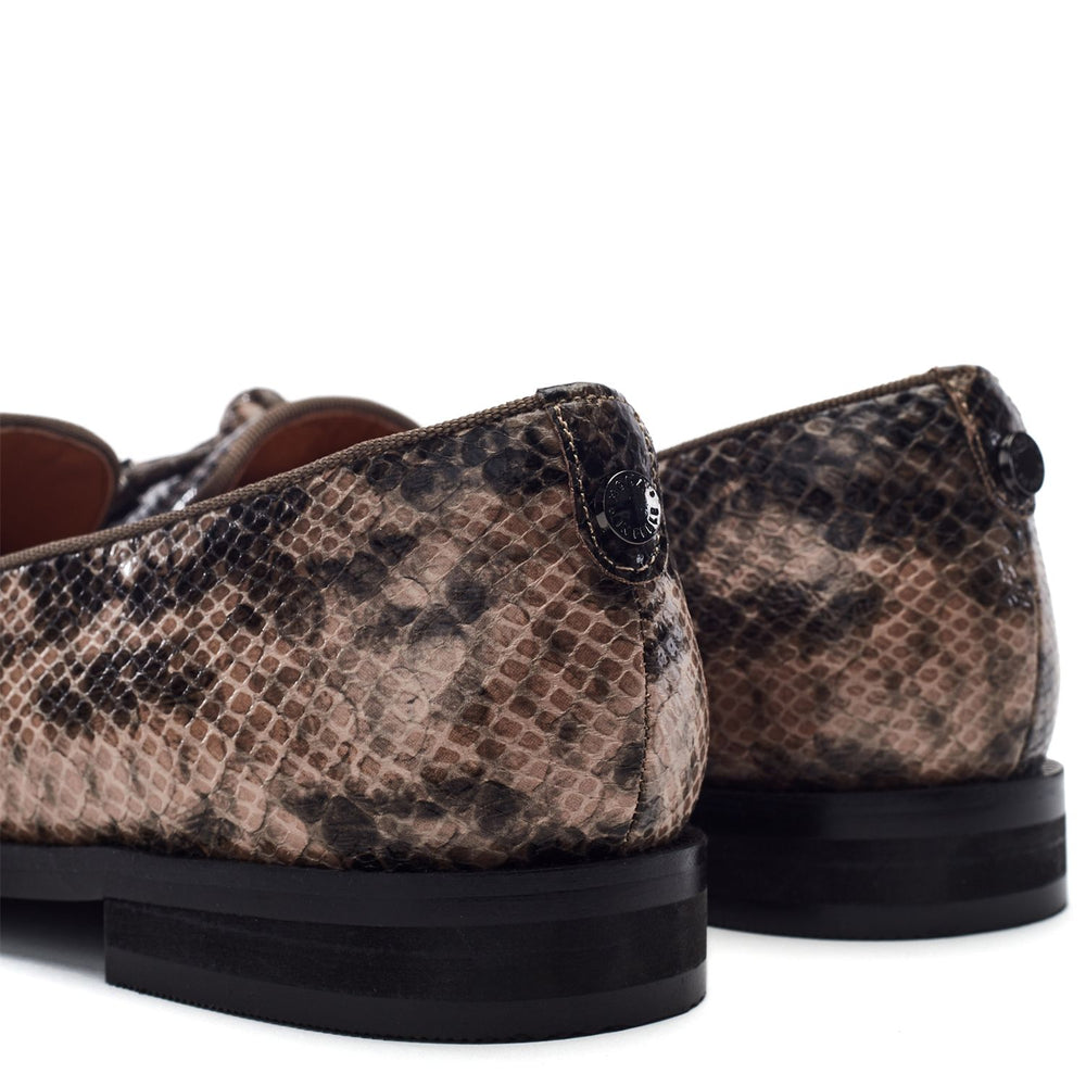 Fillipa Taupe Snake Print Shoes