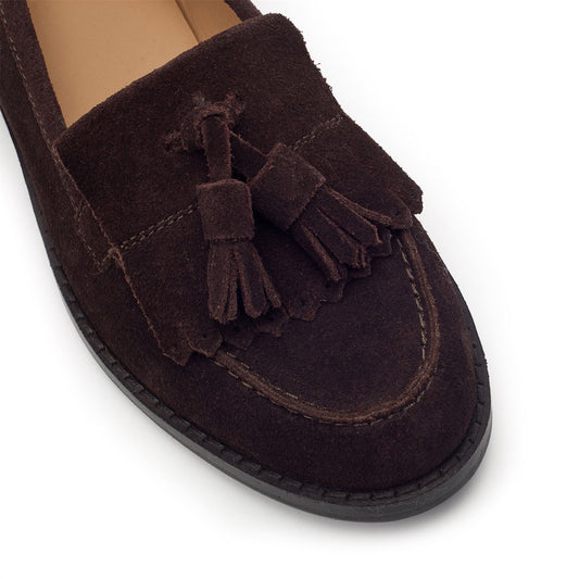 Florana Dark Brown Suede Shoes
