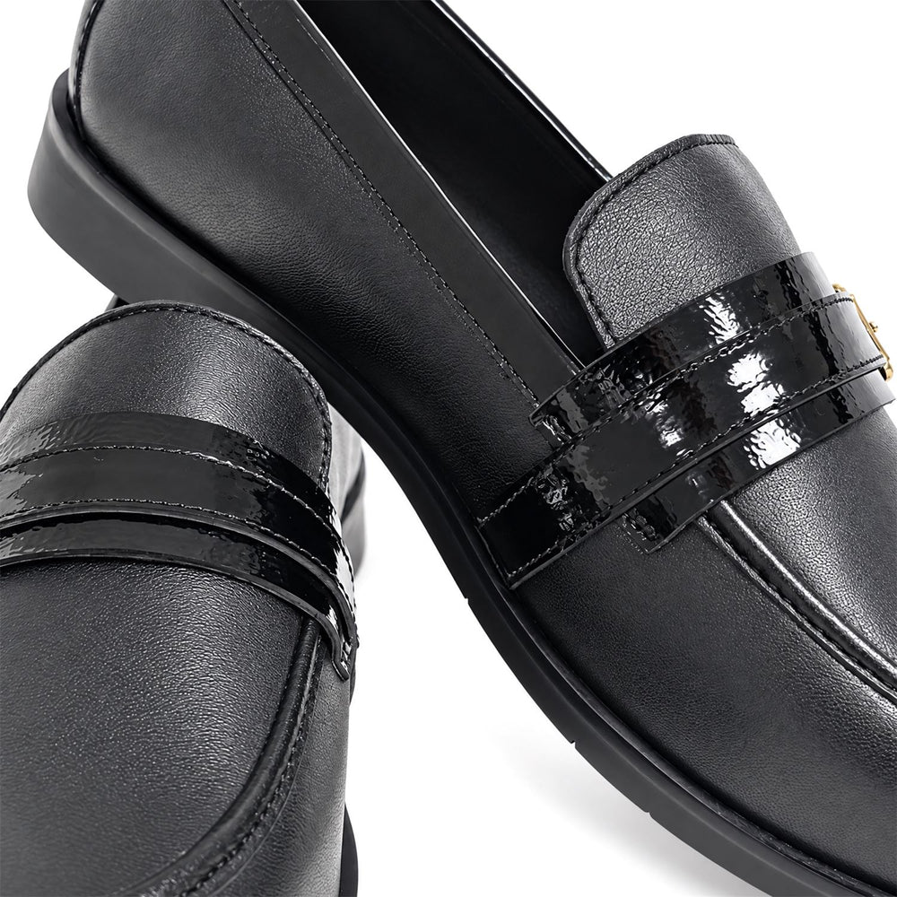 Freda Black Leather Shoes