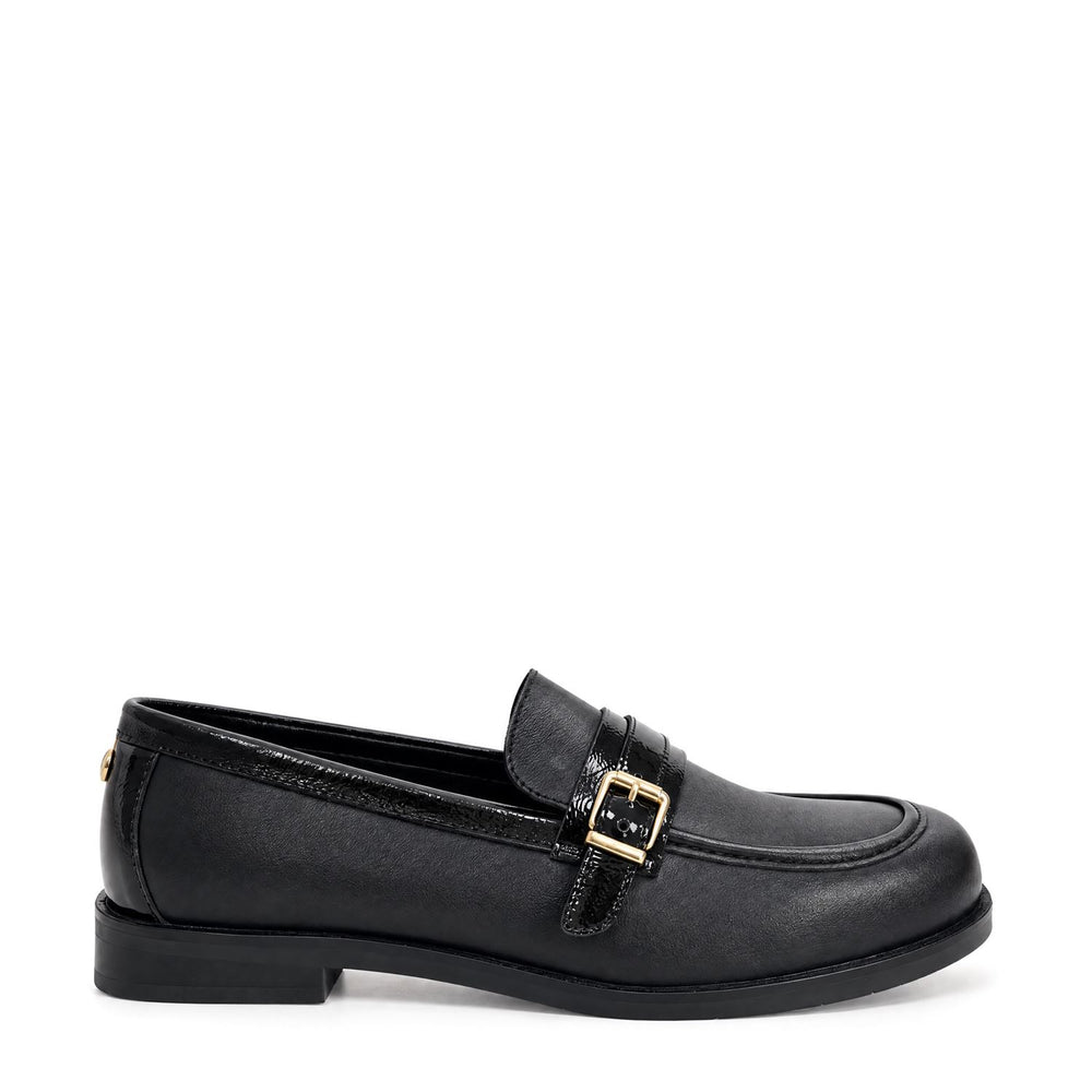 Freda Black Leather Shoes