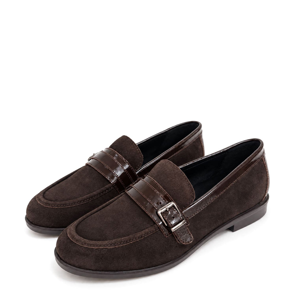 Freda Dark Brown Suede Shoes