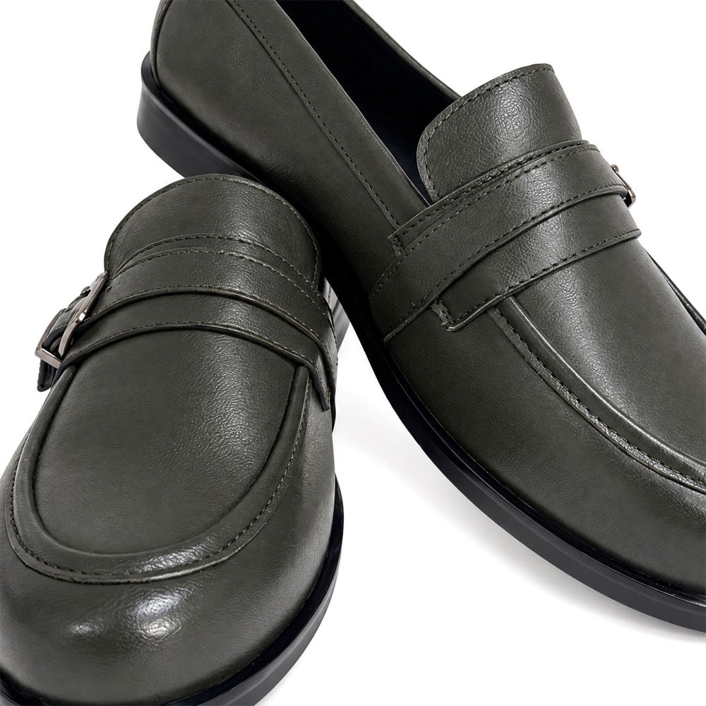 Freda Khaki Leather Shoes