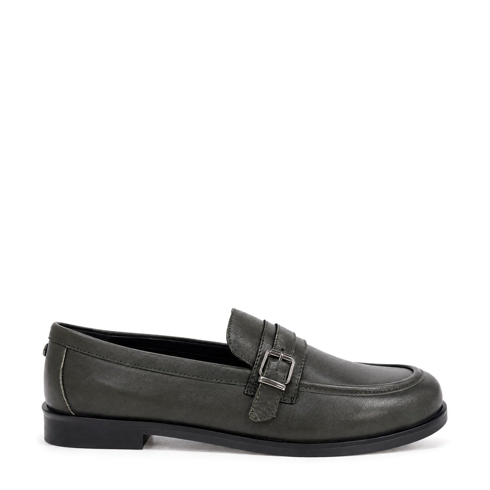 Freda Khaki Leather Shoes