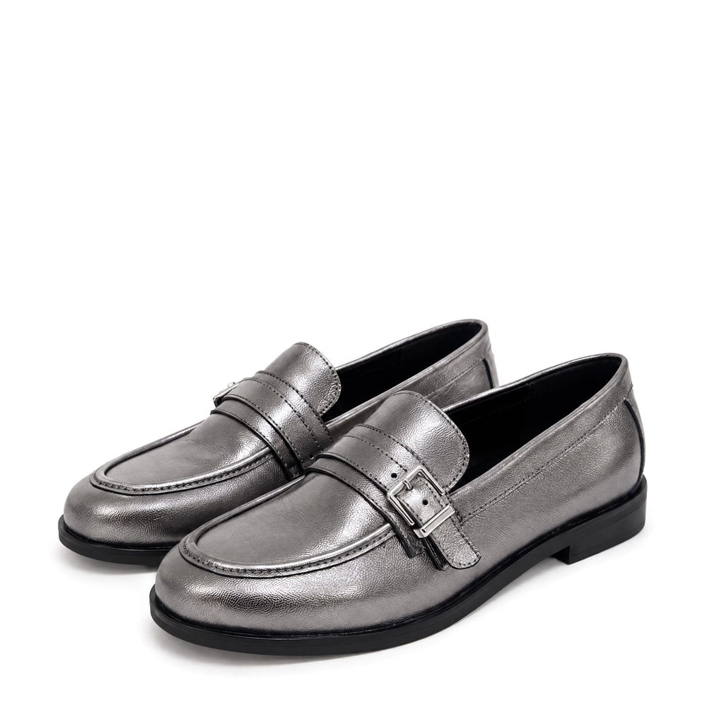 Freda Pewter Leather Shoes