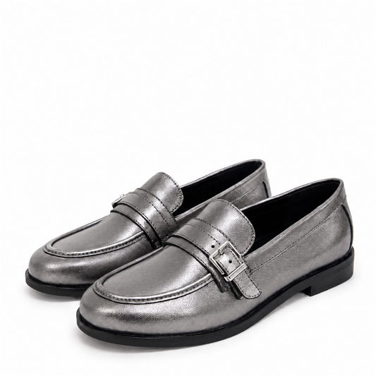 Freda Pewter Leather Shoes