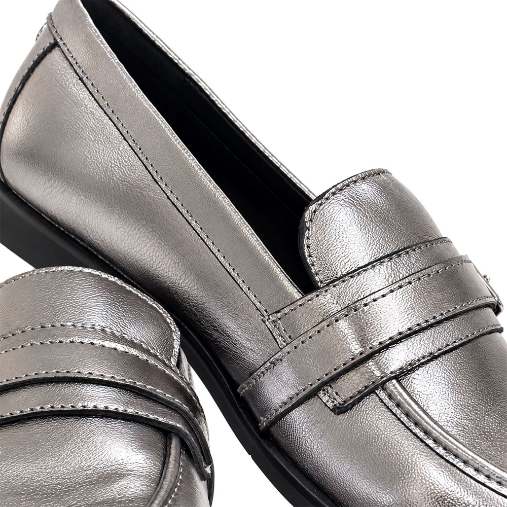 Freda Pewter Leather Shoes