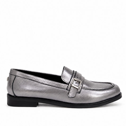 Freda Pewter Leather Shoes