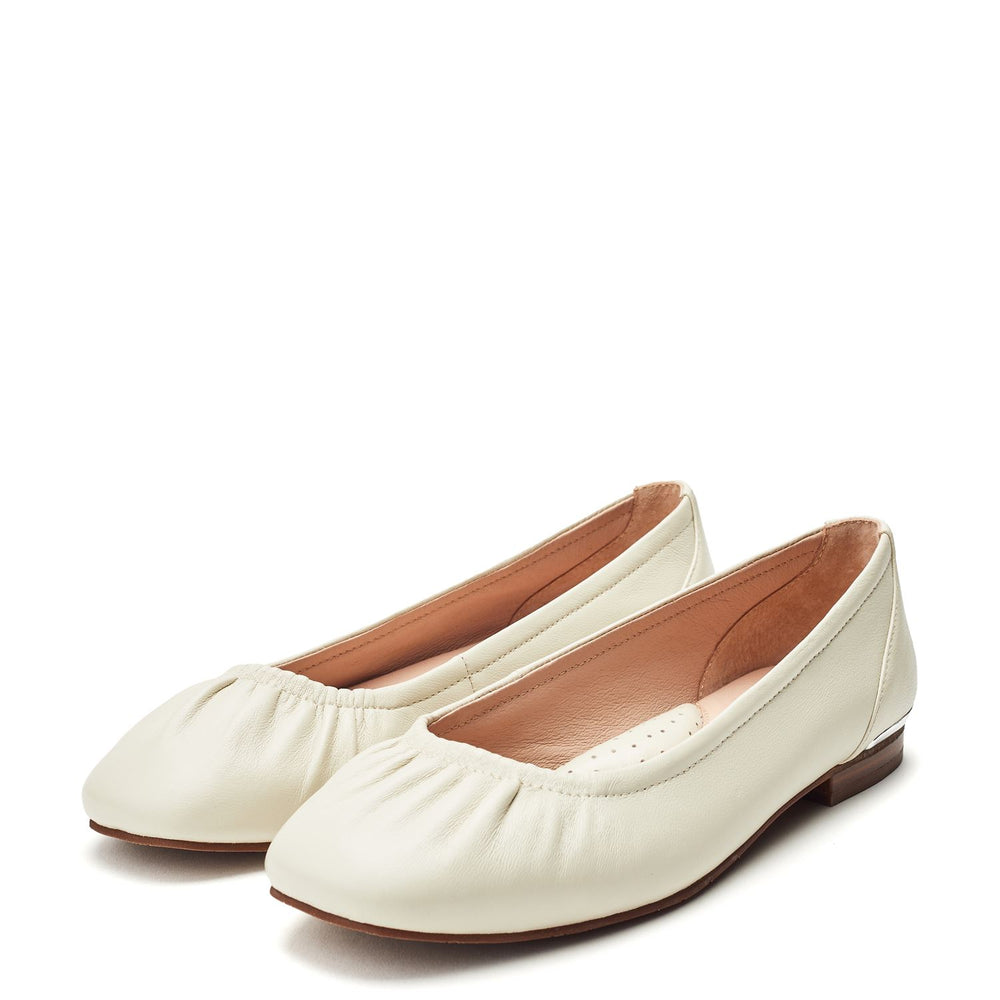 Freesia Off White Leather Shoes