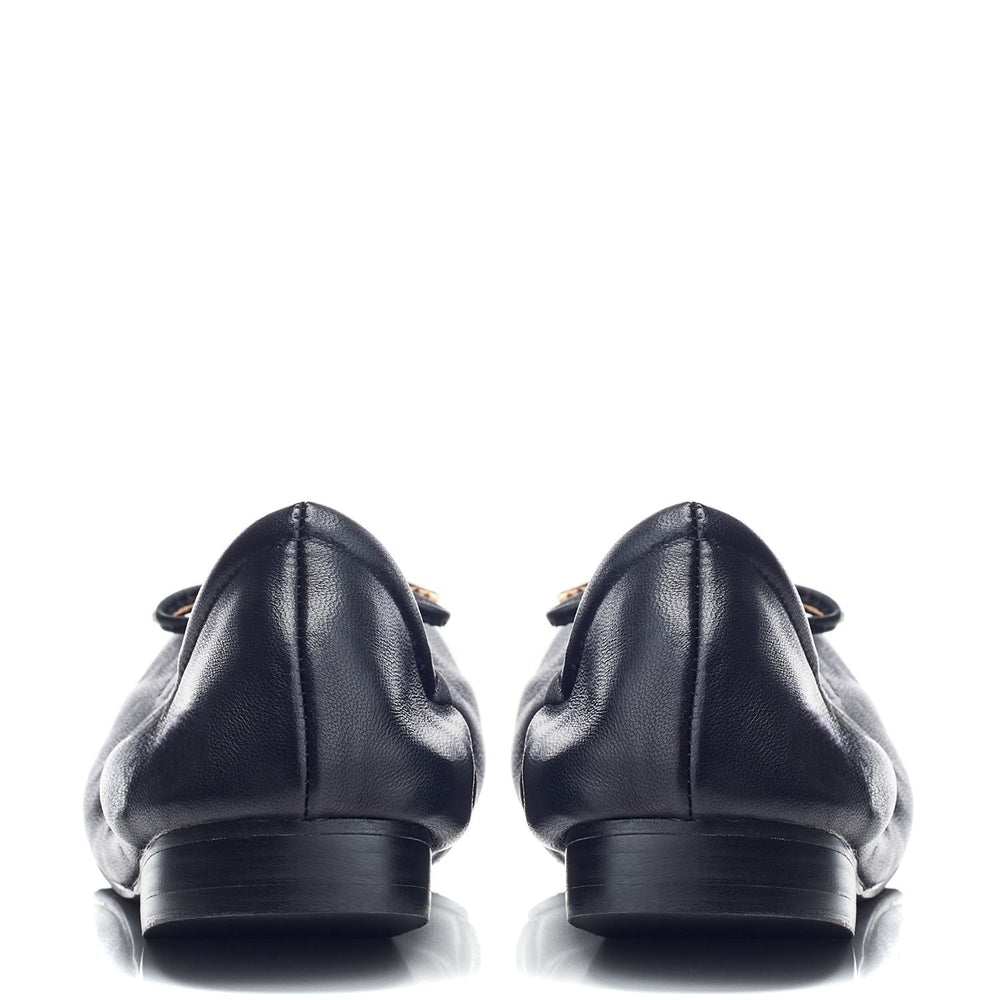 Freyani Black Leather Shoes