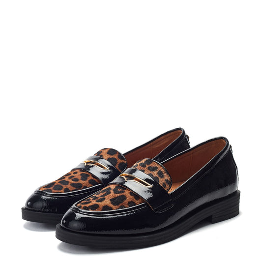 Fumia Black - Leopard Patent Leather Shoes