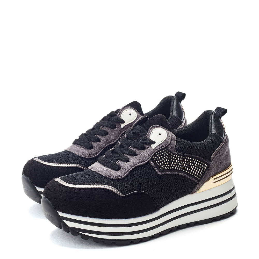 Gabiella Black Textile Textile Trainers
