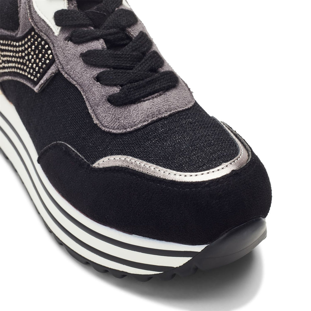 Gabiella Black Textile Textile Trainers