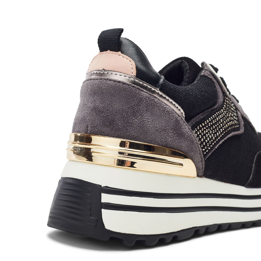 Gabiella Black Textile Textile Trainers