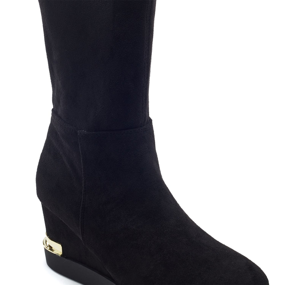 Gala Black Alcantara Boots