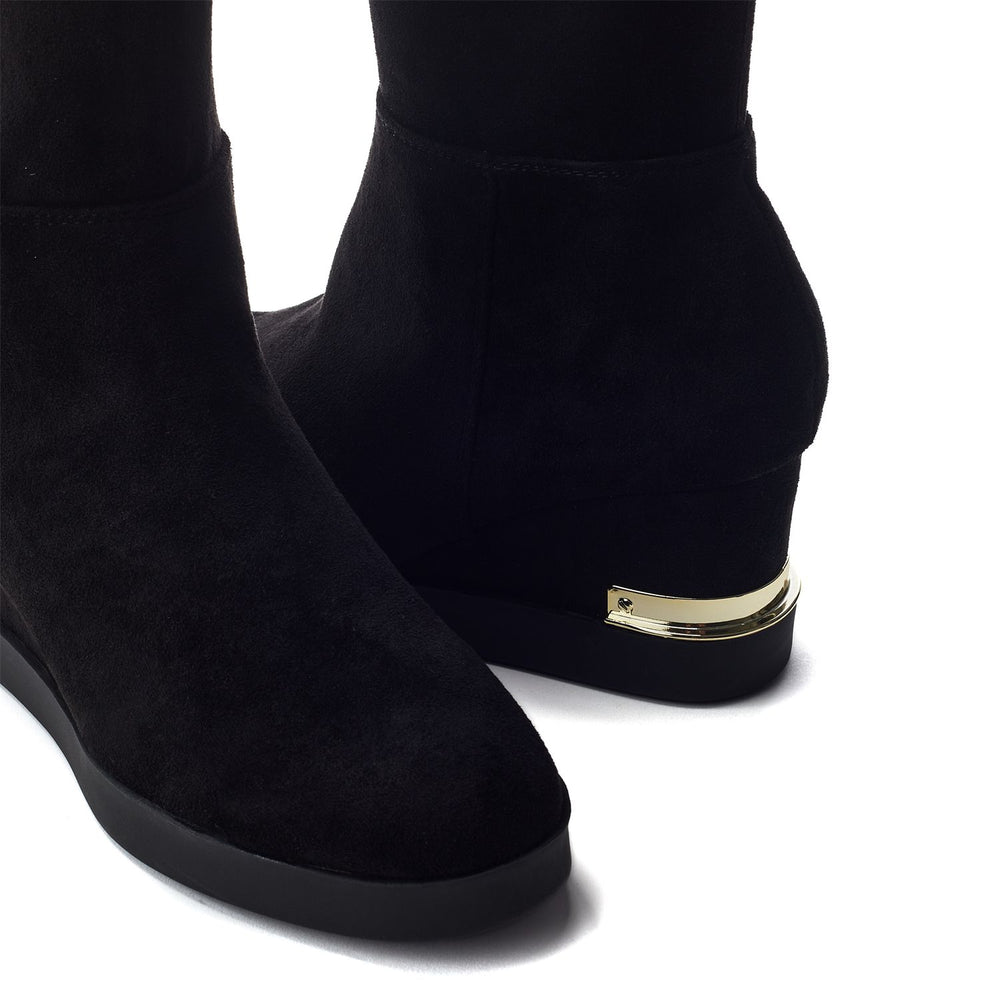 Gala Black Alcantara Boots