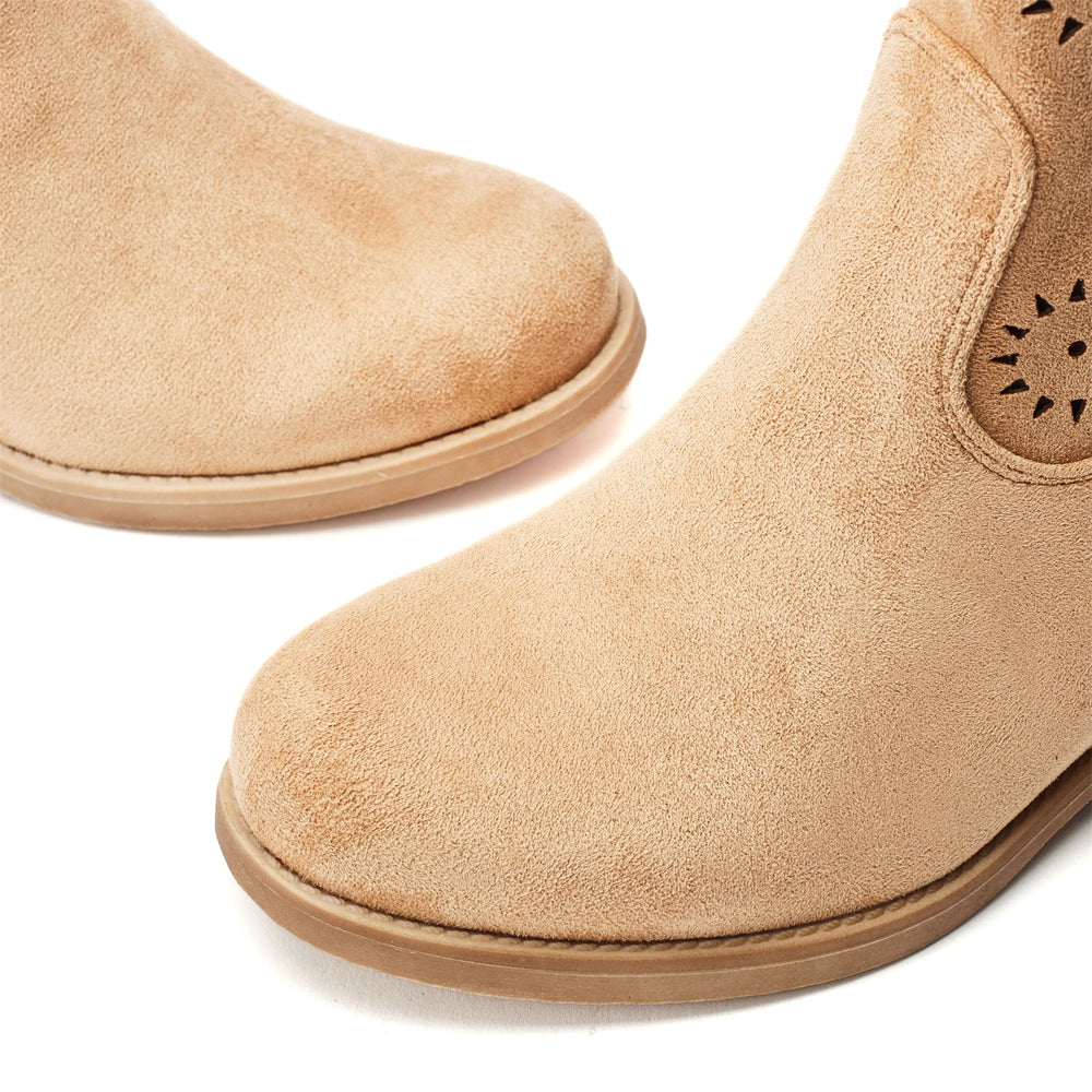 Galadriel Camel Alcantara Boots