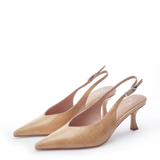 Gallia Camel Mocc Croc Shoes