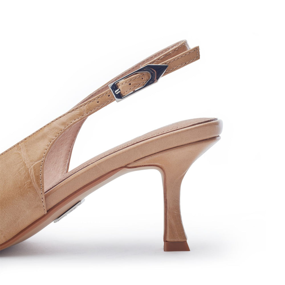 Gallia Camel Mocc Croc Shoes