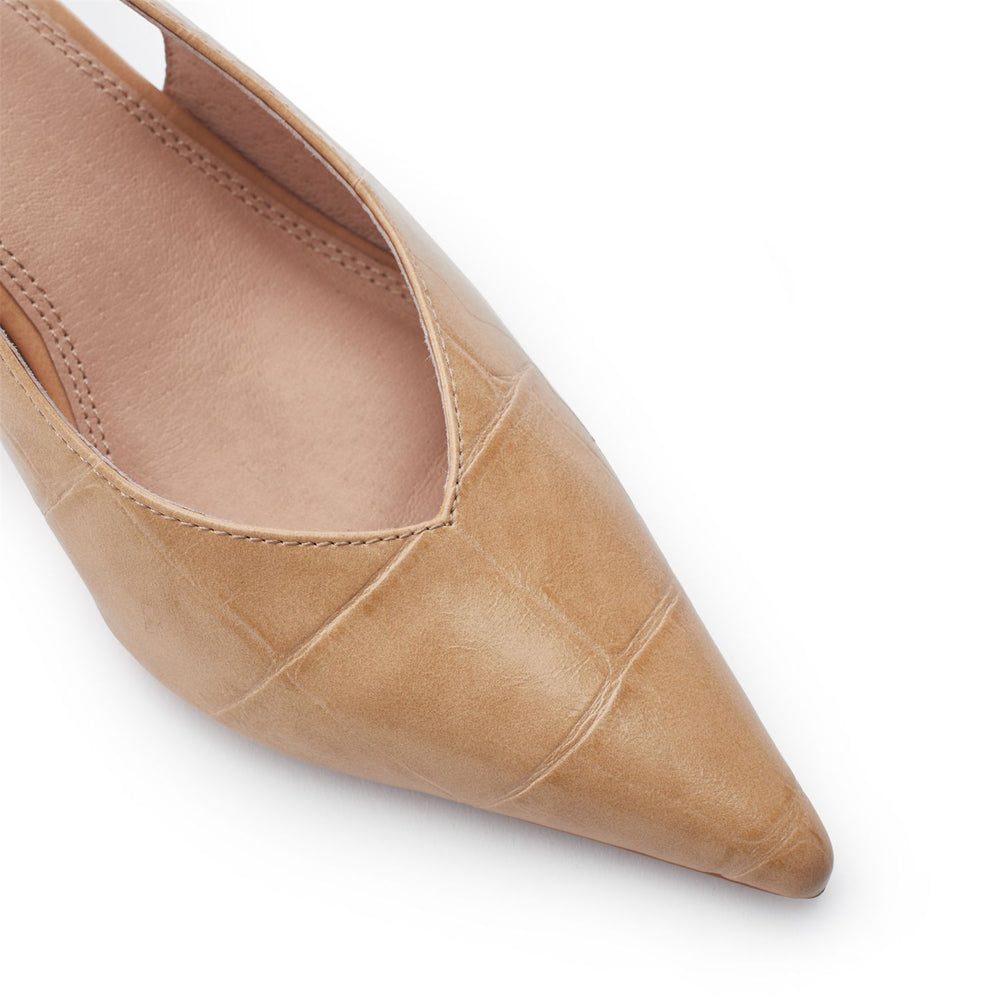 Gallia Camel Mocc Croc Shoes