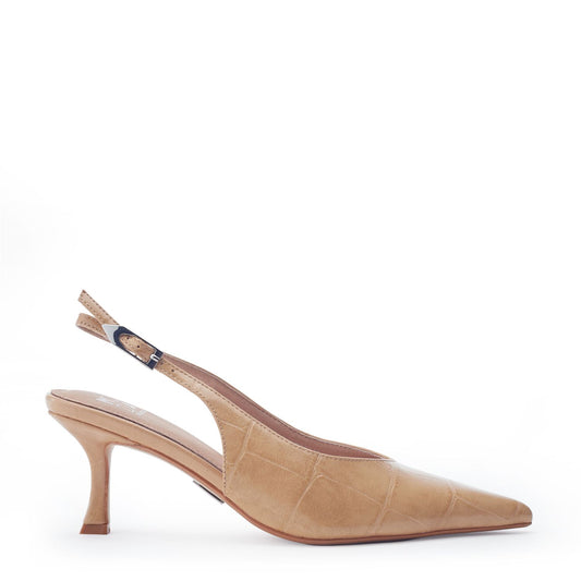 Gallia Camel Mocc Croc Shoes