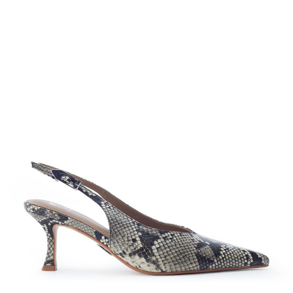 Gallia Grey Mix Snake Print Shoes