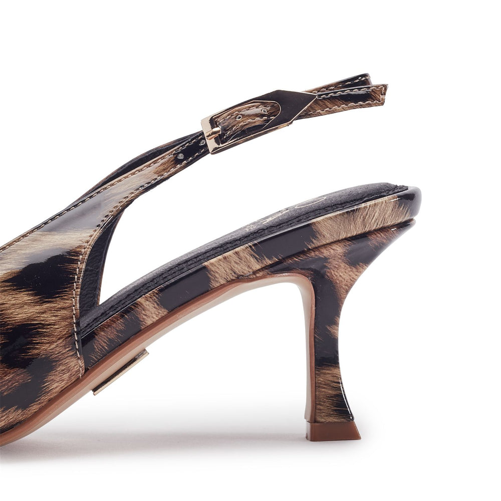 Gallia Leopard Patent Patent Shoes