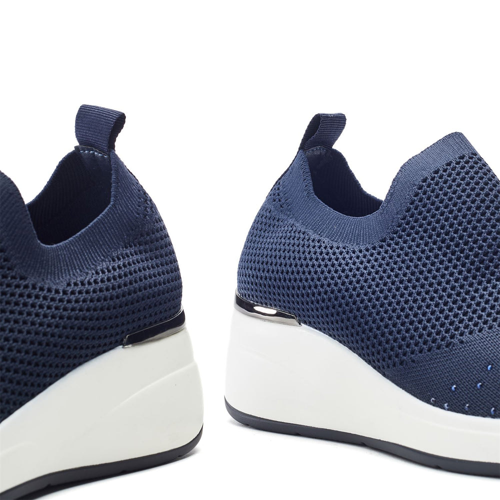 Galorine Blue Textile Trainers