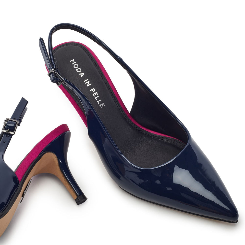 Gavanti Navy Patent Shoes