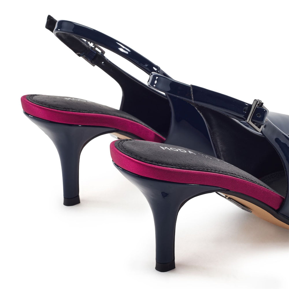 Gavanti Navy Patent Shoes