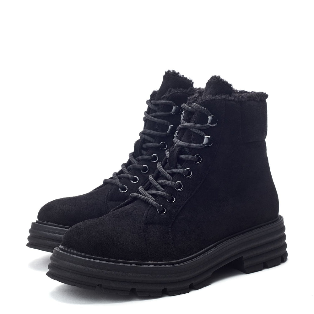 Gaveana Black Alcantara Boots