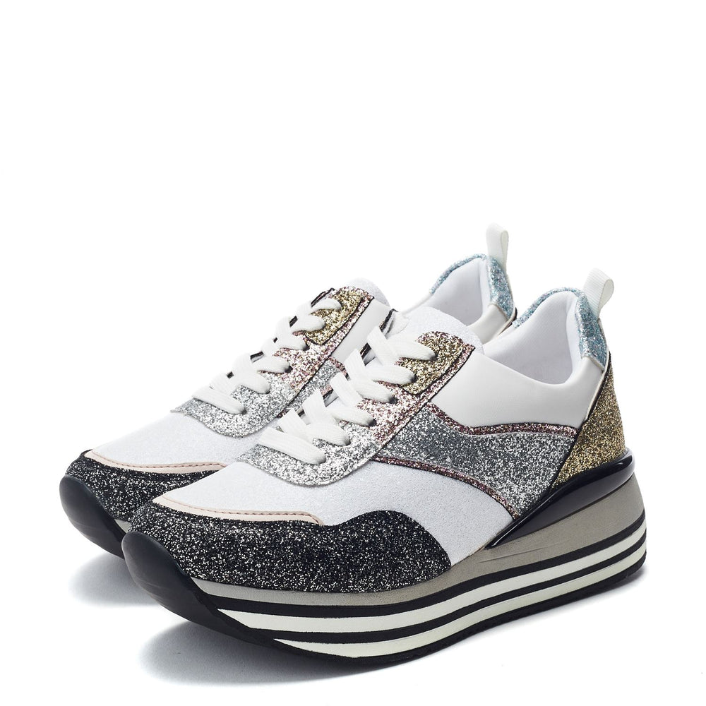 Genika Black Silver Porvair Trainers