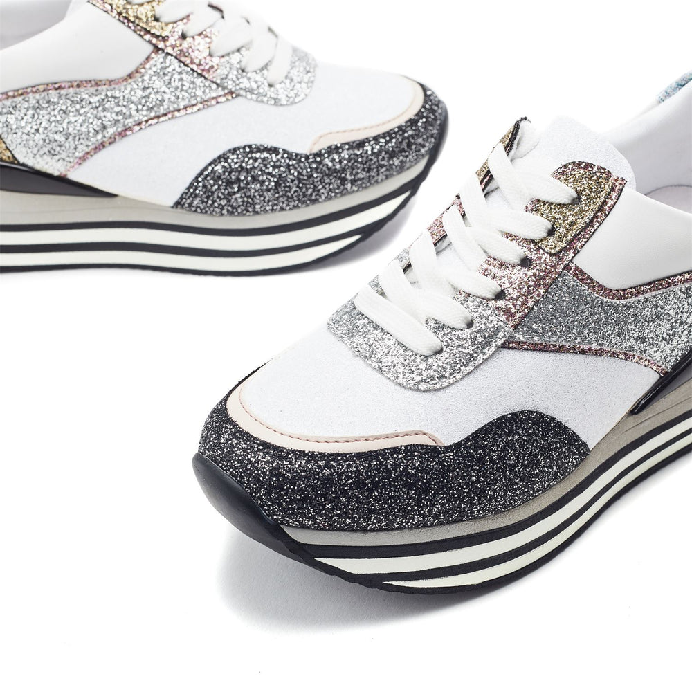 Genika Black Silver Porvair Trainers
