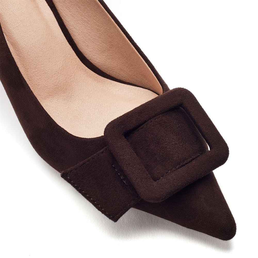 Ghiselle Brown Alcantara Shoes