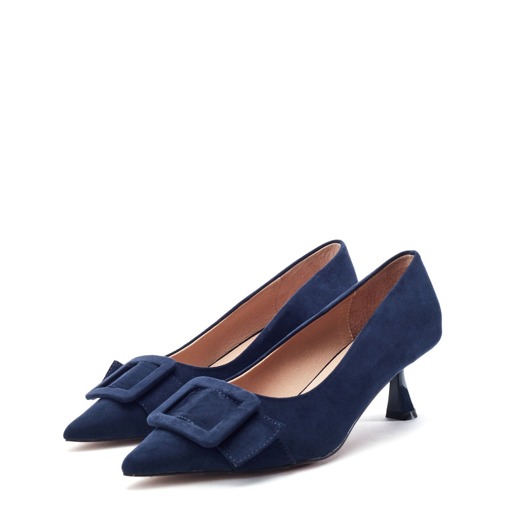Ghiselle Navy Alcantara Shoes