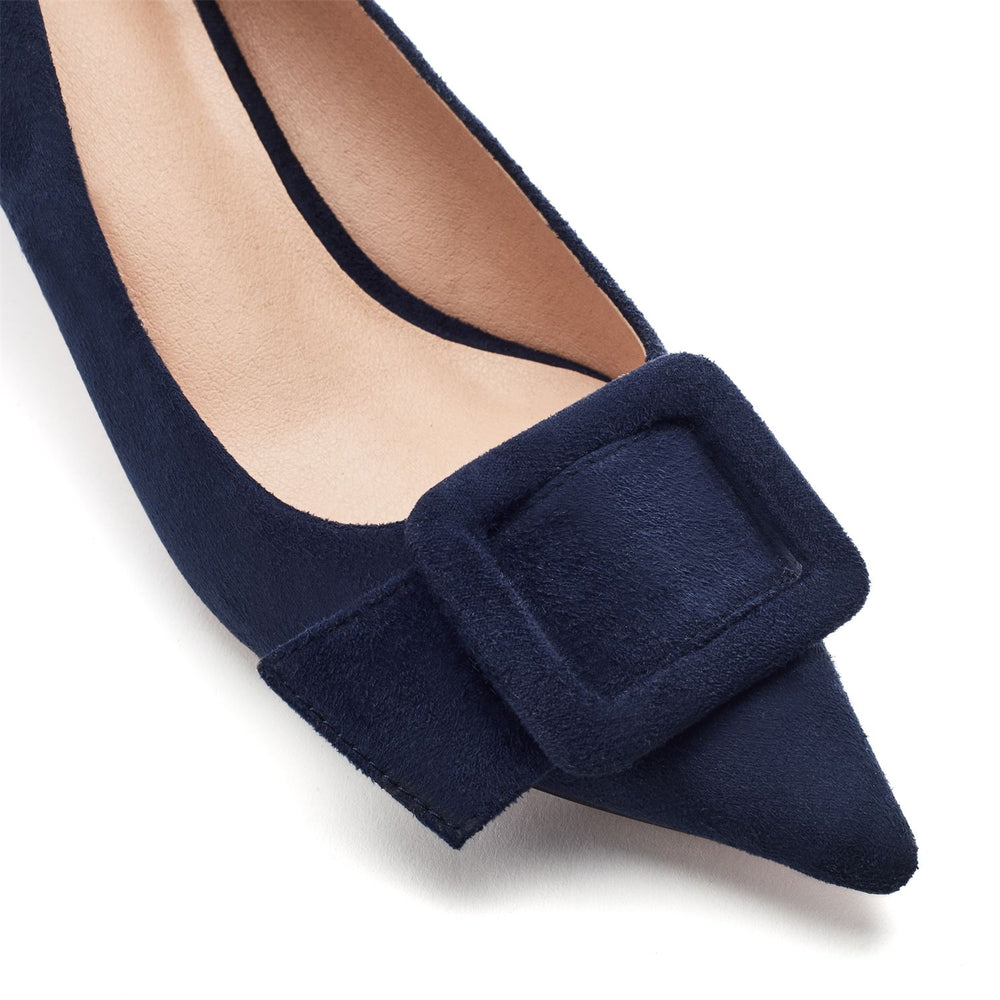 Ghiselle Navy Alcantara Shoes