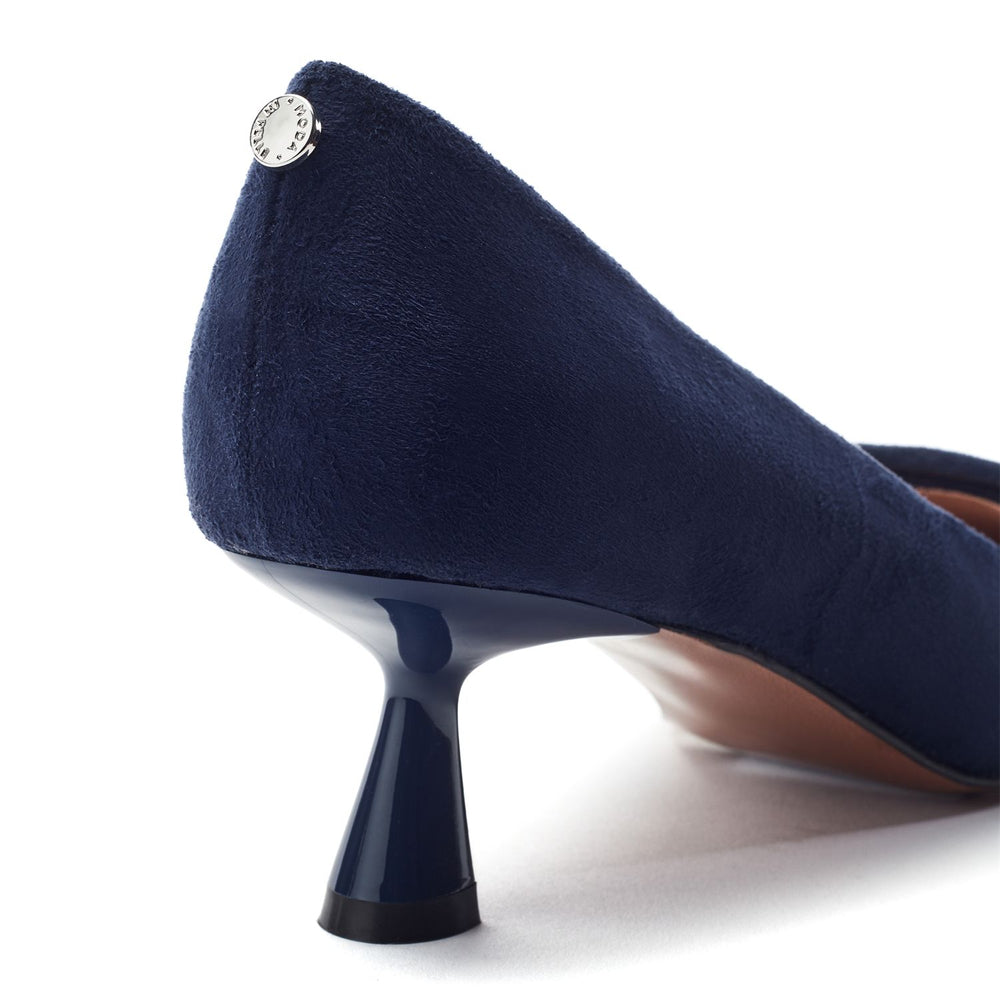 Ghiselle Navy Alcantara Shoes