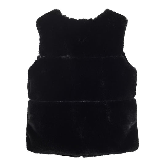 Gianna Gilet Black Faux Fur 