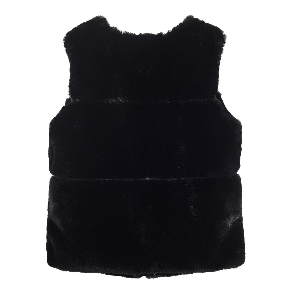 Gianna Gilet Black Faux Fur 