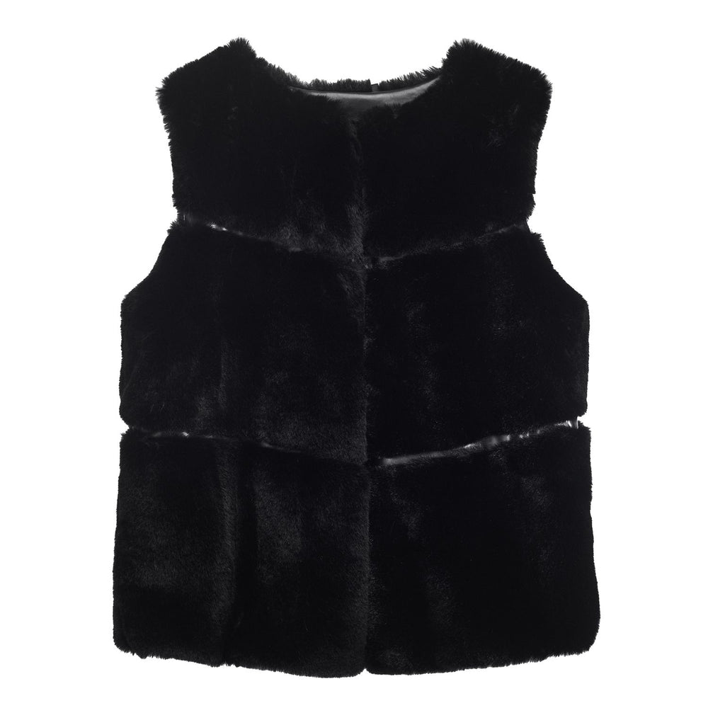 Gianna Gilet Black Faux Fur 