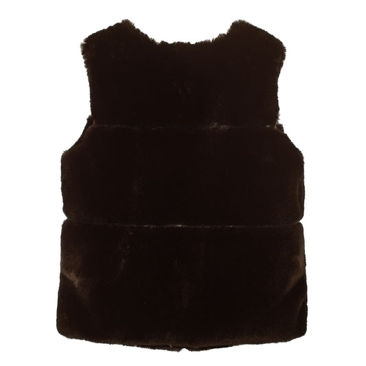 Gianna Gilet Dark Brown Faux Fur 